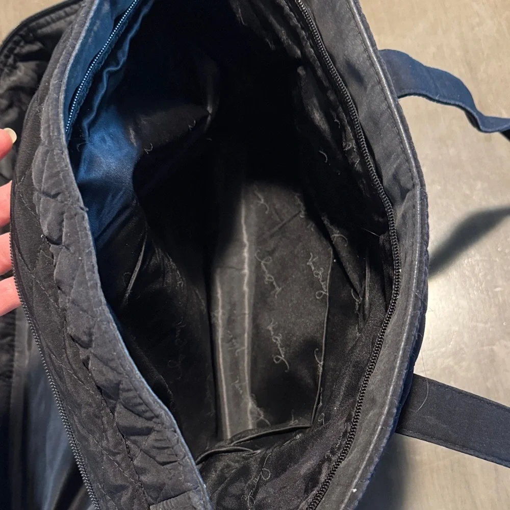 Vera Bradley Black Quilted Tote Bag - Picture 6 of 6